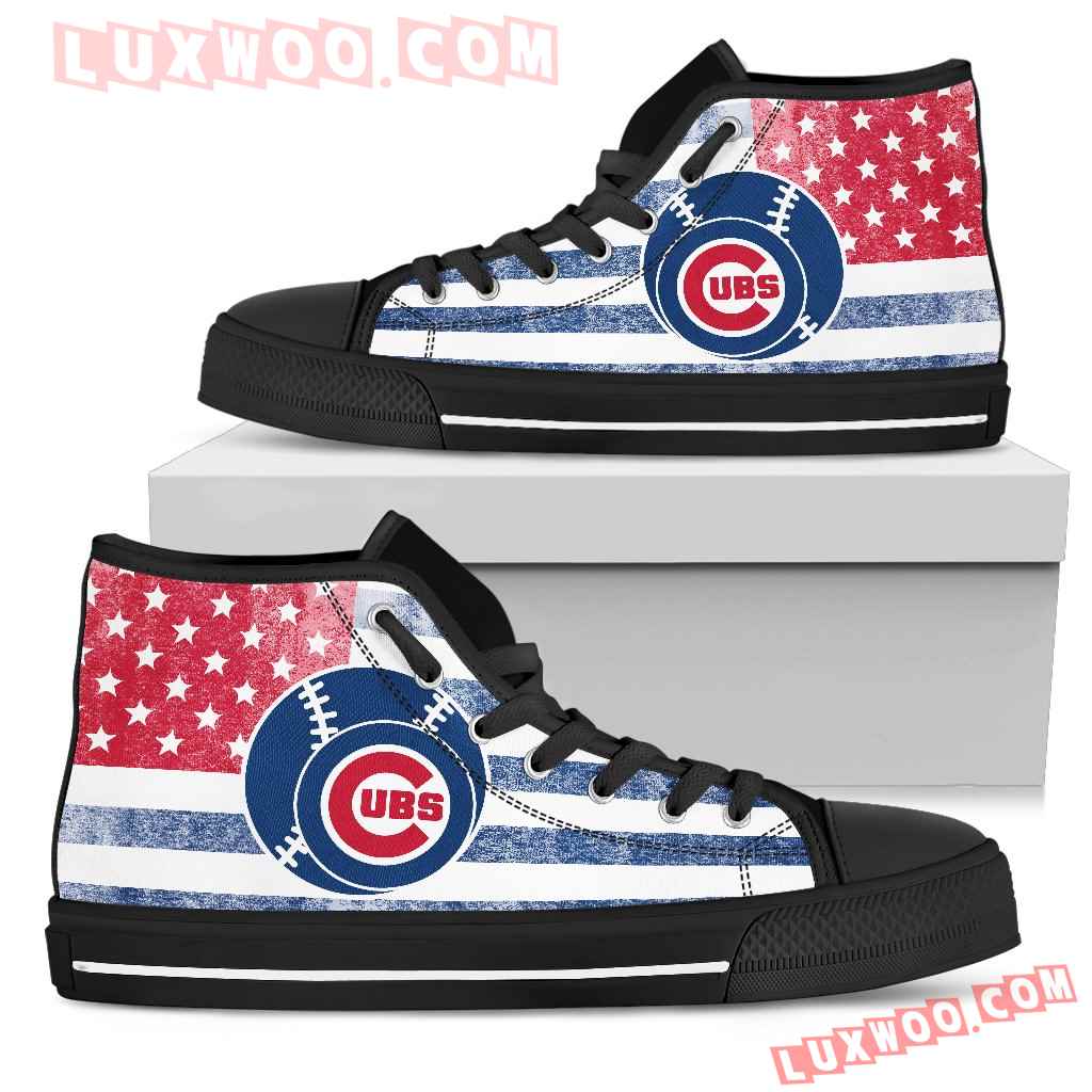 Flag Rugby Chicago Cubs high Top Shoes